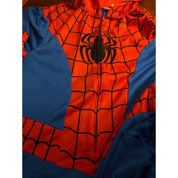 Marvel Spider-man Costume Hooded Onesie cosplat Adult Costume Sz XL - Picture 7 of 8